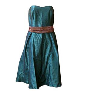 Robin Jordan Taffeta Vintage Prom Dress USA Strapless Short Dress 4